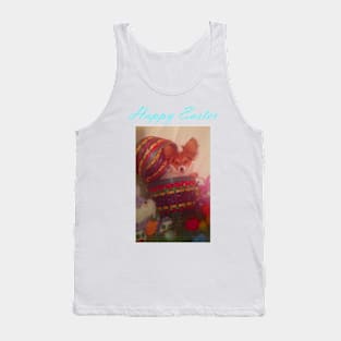 Happy Easter Papillon Puppy Tank Top